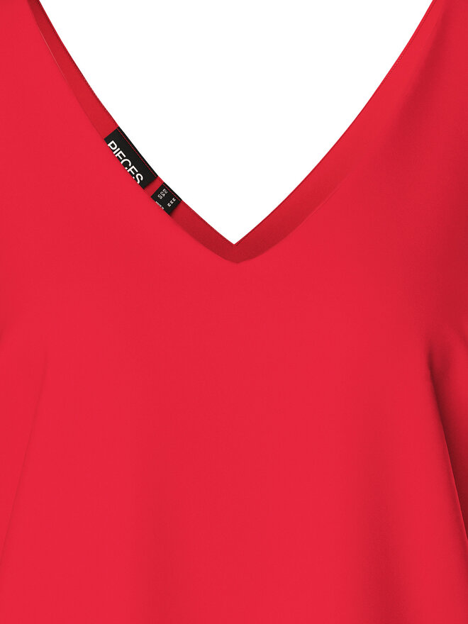 Pieces Pieces Felső Franan 17146424 Piros Regular Fit