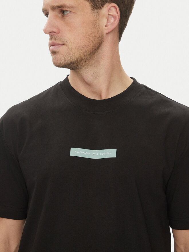 Calvin Klein Jeans Calvin Klein Jeans T-Shirt Nyc 2025 J30J327524 Μαύρο Regular Fit