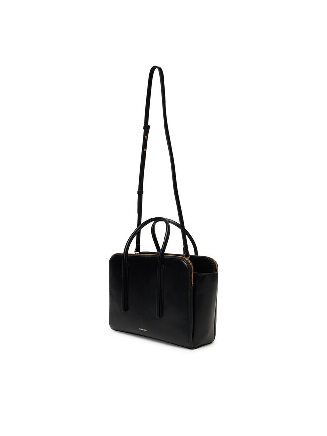 Calvin Klein Τσάντα Calvin Klein Carryall Mini Leather Tote Bag LV04F3034G Μαύρο