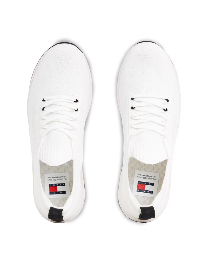 Tommy Hilfiger Sneakersy Tommy Hilfiger Tjm Elevated Runner Knitted EM0EM01382 Écru