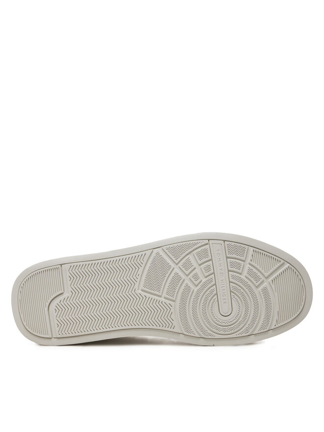 Tommy Hilfiger Sneakers Tommy Hilfiger Th Court Leather Grain Ess FM0FM05297 Écru