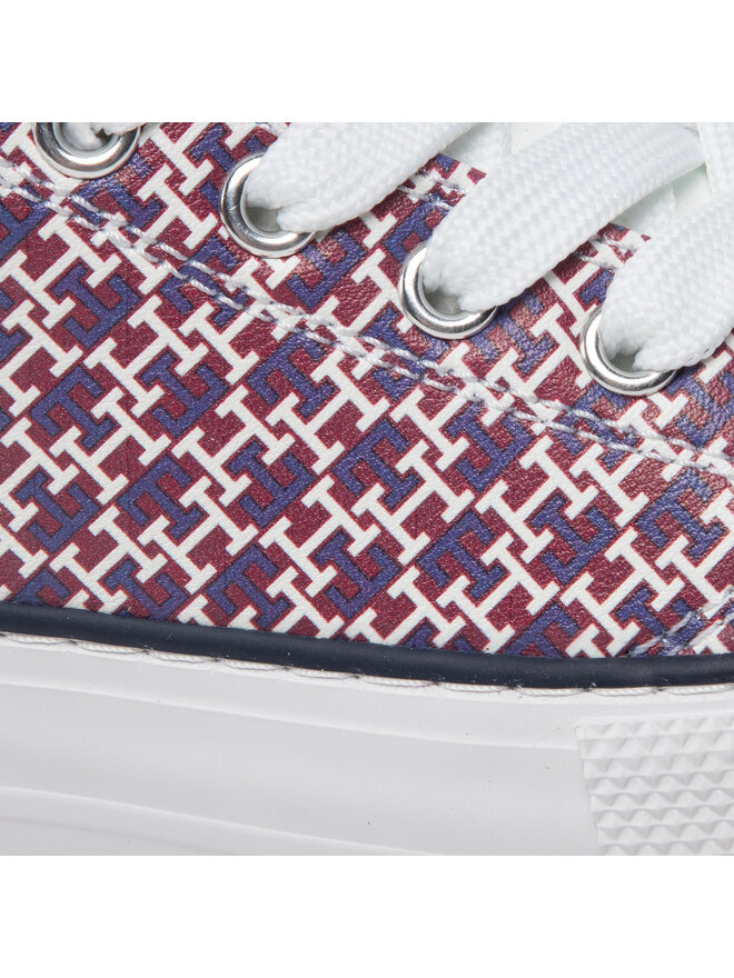 Tommy Hilfiger Tenisice Tommy Hilfiger Low Cut Lace-Up Sneaker T3A9-32289-0753 Tamnocrvena