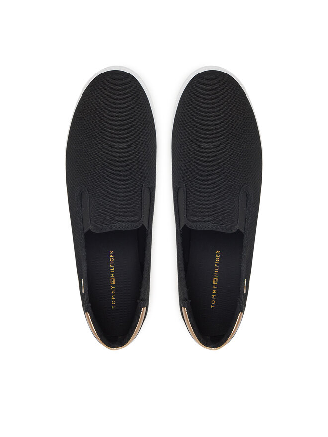 Tommy Hilfiger Tenisówki Tommy Hilfiger Vulc Canvas Slip-On Sneaker FW0FW08645 Czarny