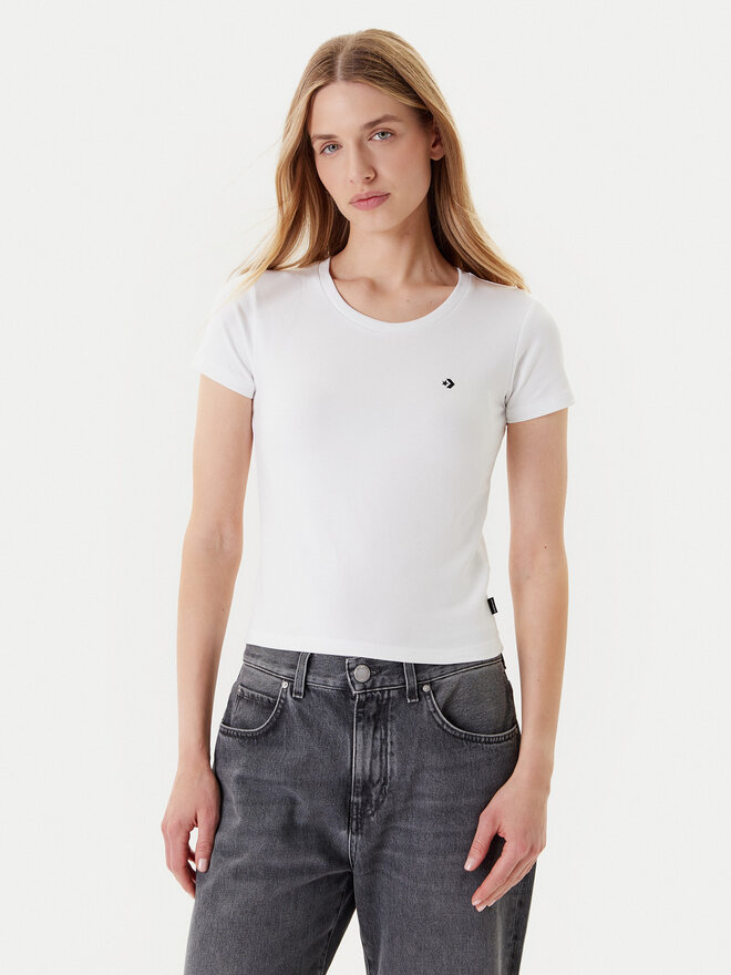 Converse Converse Camiseta 10027252-A01 Blanco Slim Fit