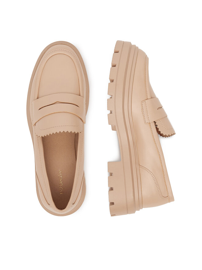 DeeZee Loafersy DeeZee 58682-8 Beżowy