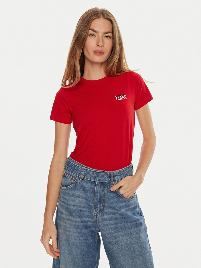 Guess Guess Póló W4BI57 J1314 Piros Slim Fit