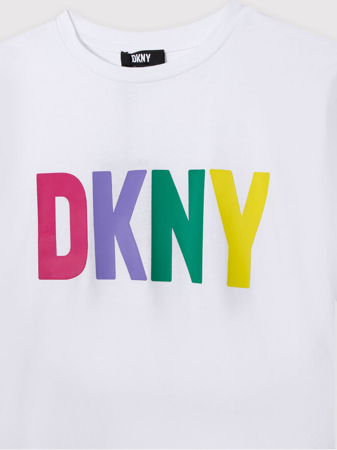 DKNY DKNY T-Shirt D35S31 S Weiß Relaxed Fit