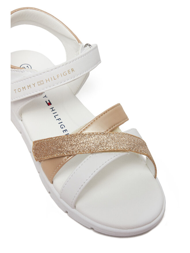 Tommy Hilfiger Sandały Tommy Hilfiger Velcro Sandal T1A2-33770-0273 S Biały