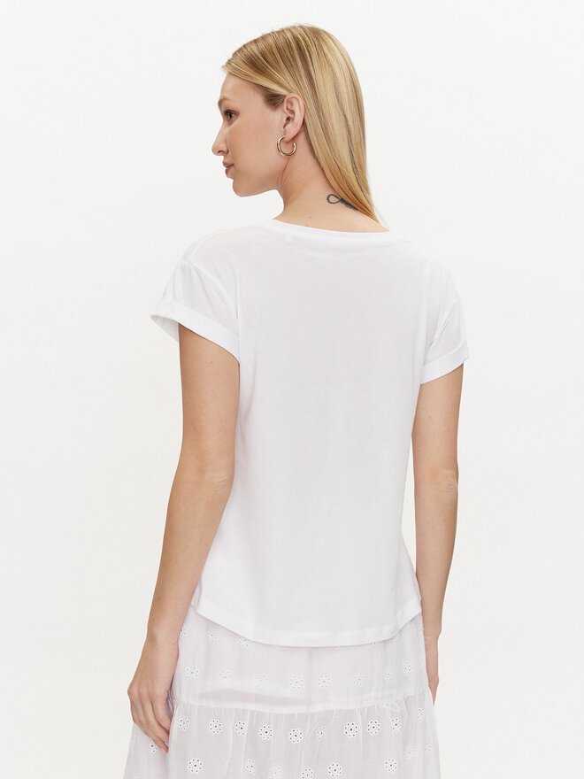 Pepe Jeans Pepe Jeans Marškinėliai Janet PL505836 Balta Regular Fit