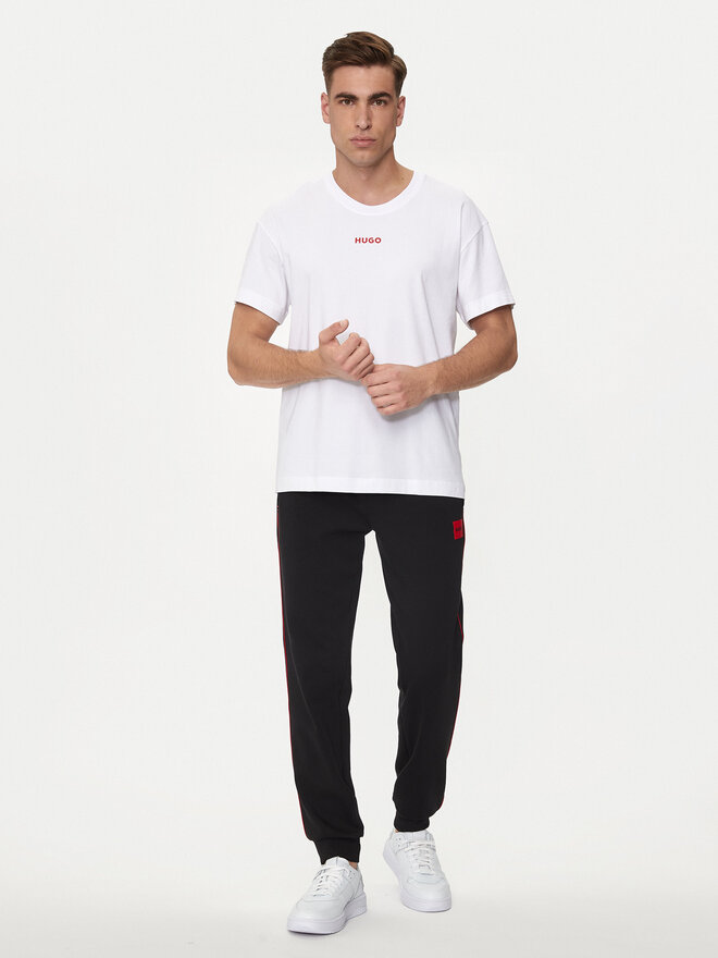 HUGO Hugo T-Shirt Linked 50518646 Λευκό Relaxed Fit