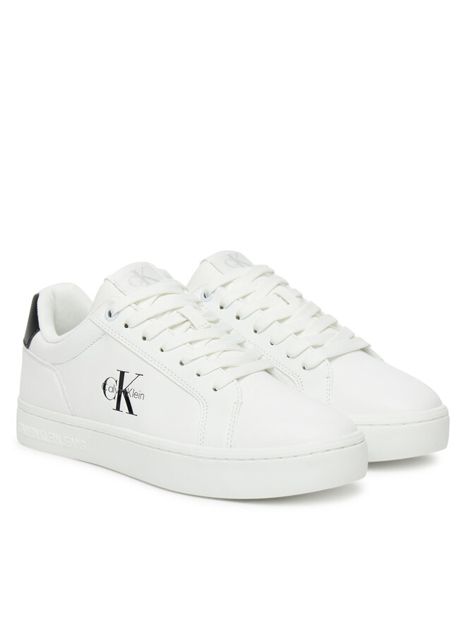 Calvin Klein Jeans Sportcipők Calvin Klein Jeans Classic Cupsole Mono Lth Wn YW0YW01902 Fehér