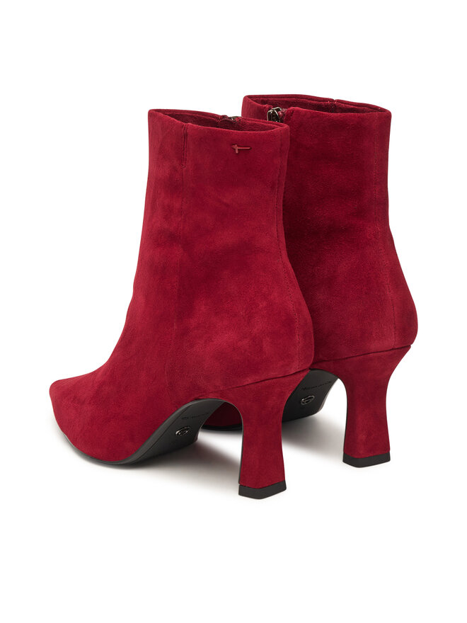 Tamaris Dames Boot Heel 1-25358-45 enkellaarsjes, zwart leer, 40 EU, zwart leder, 40 EU