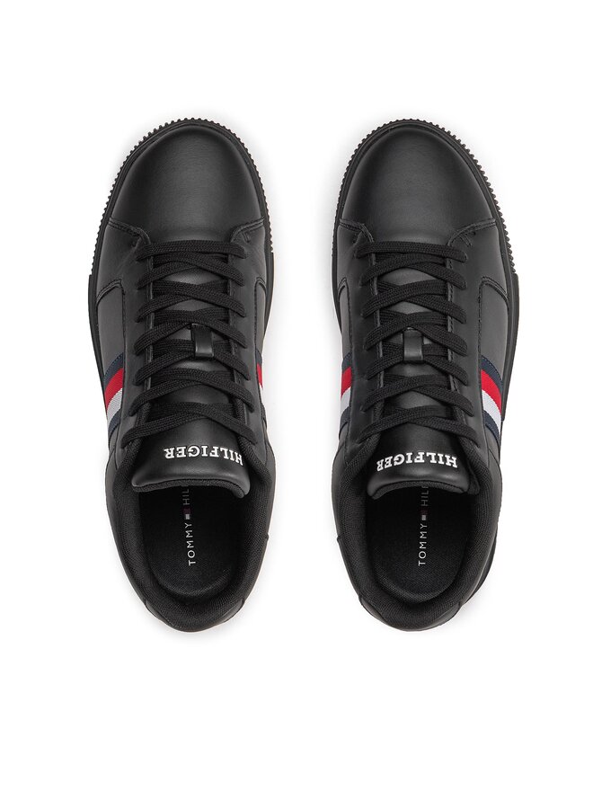 Tommy Hilfiger Αθλητικά Tommy Hilfiger Supercup Lth Stripes Ess FM0FM04895 Μαύρο