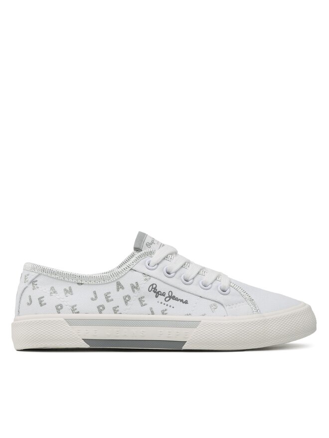 Pepe Jeans Sneakers aus Stoff Pepe Jeans Brady Shine G PGS30562 Weiß