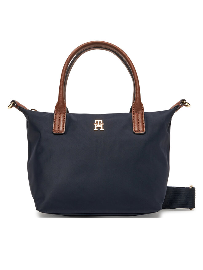 Tommy Hilfiger Handtasche Tommy Hilfiger Popette Mini Tote AW0AW17709 Dunkelblau