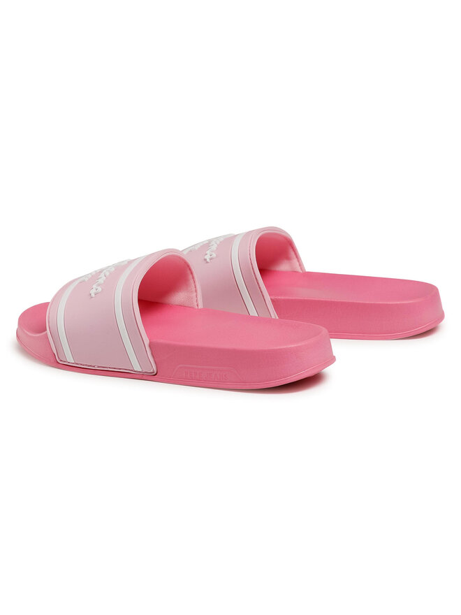 Pepe Jeans Шльопанці Pepe Jeans Slider Logo Girls PGS70043 Рожевий