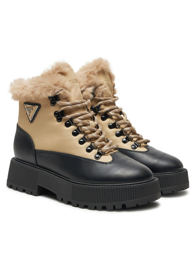 Guess Trapper stila apavi Guess Rezim FLFREZ ELE10 Bēšs