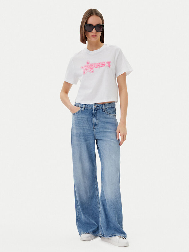 Guess Guess Camiseta V5GI12 K9RM1 Blanco Boxy Fit