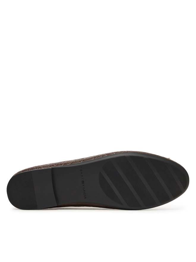 Tommy Hilfiger Ballerinas Tommy Hilfiger Th Charm Monogram Ballerina FW0FW09683 Braun