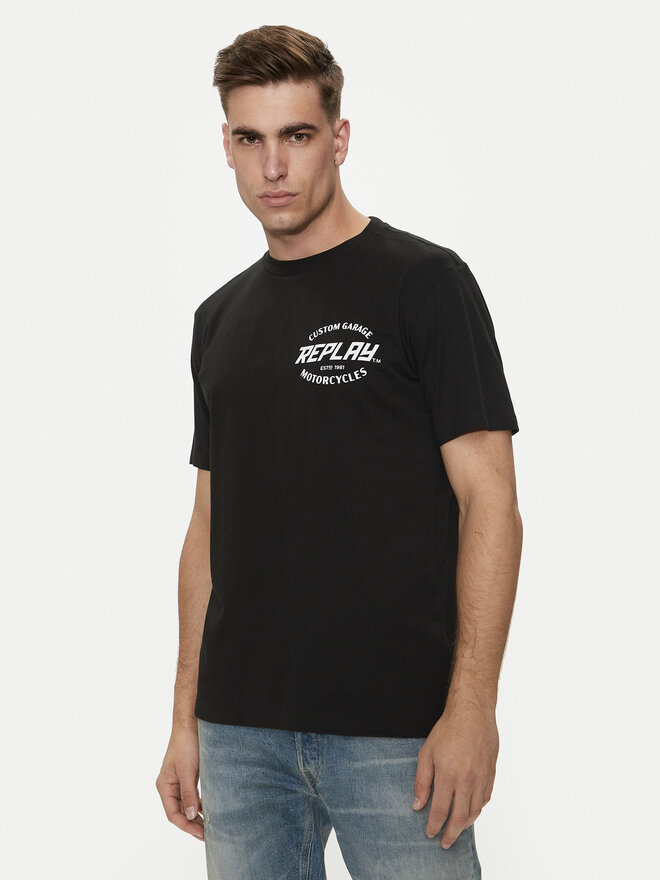 REPLAY Replay T-Shirt M6874 .000.2660 Μαύρο Regular Fit