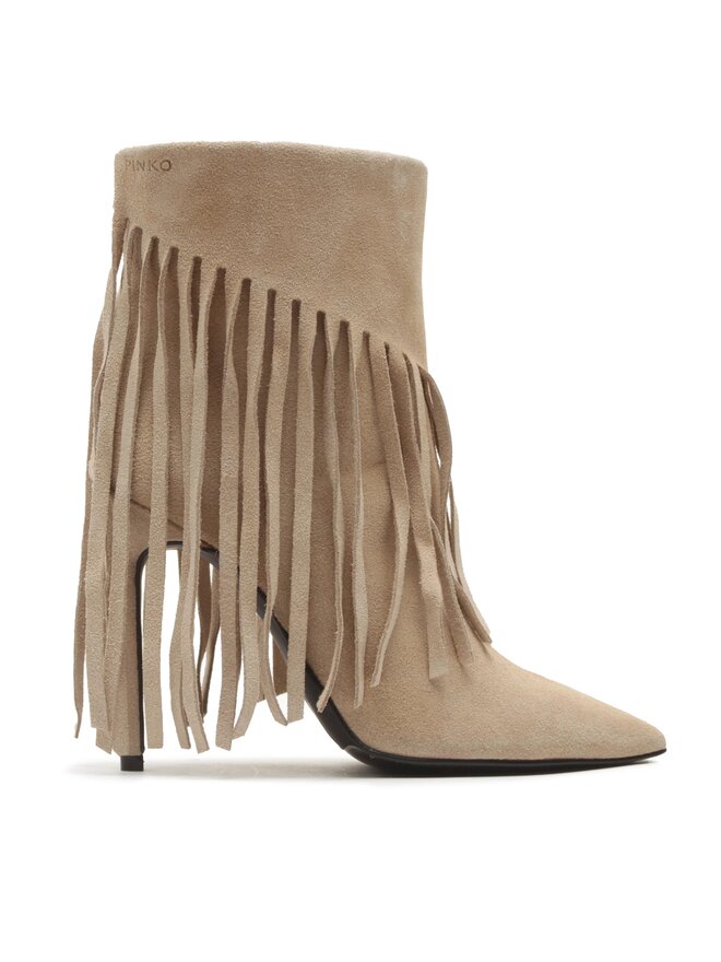 PINKO Cizme și botine cowboy PINKO Olympe Tronchetto PE 23 BLKS1 100573 A0N8 Bej