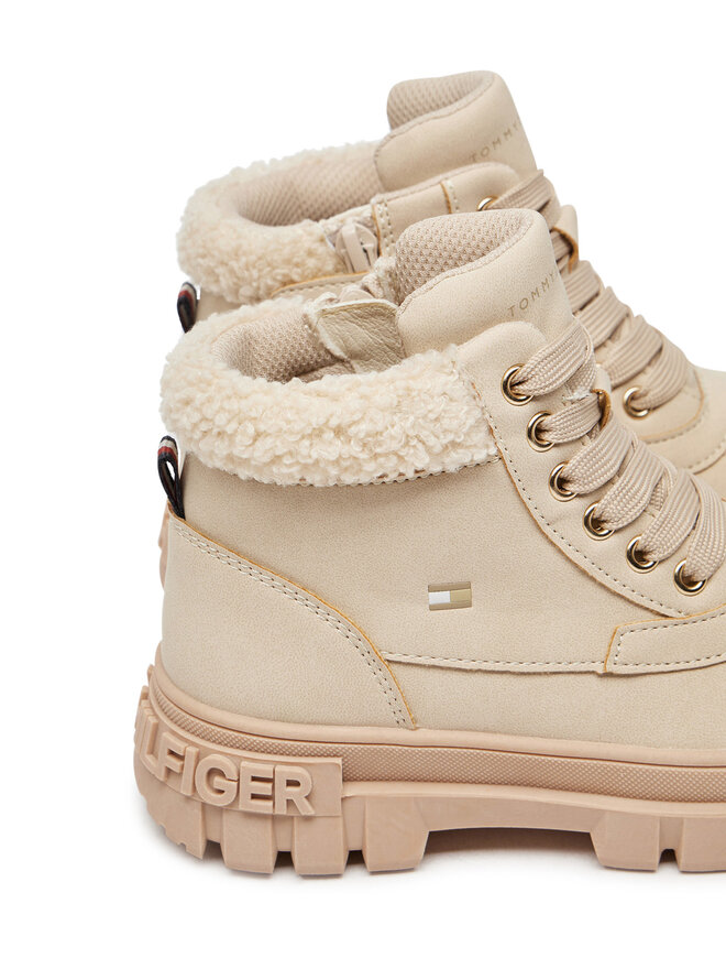 Tommy Hilfiger Bakancs Tommy Hilfiger Lace-Up Bootie T1A5-33597-1628 S Bézs