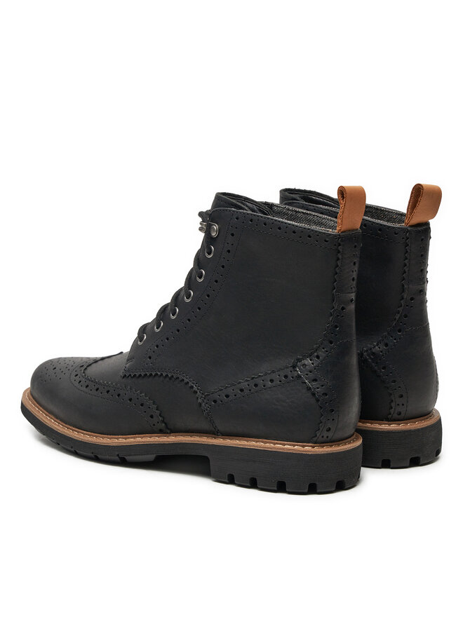 Clarks Kozačky Clarks Batcombe Lord 261348577 Černá