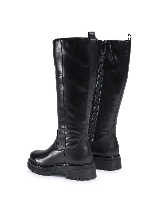 Geox Botas de equitación Geox D Iridea G D04HRG 05443 C9999 Negro