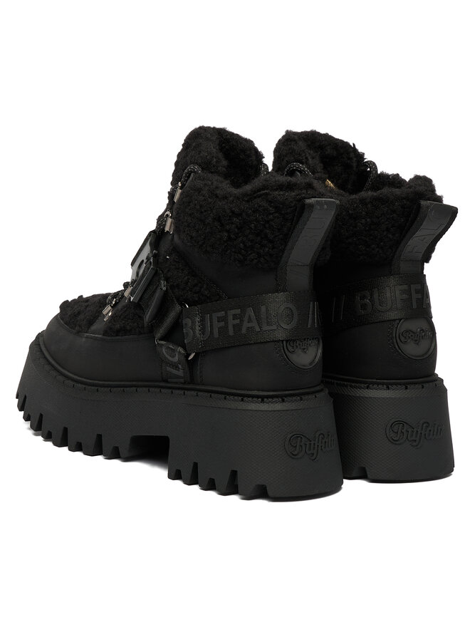 Buffalo Schnürschuhe Buffalo Aspen Com Mid Warm 1622593 Schwarz