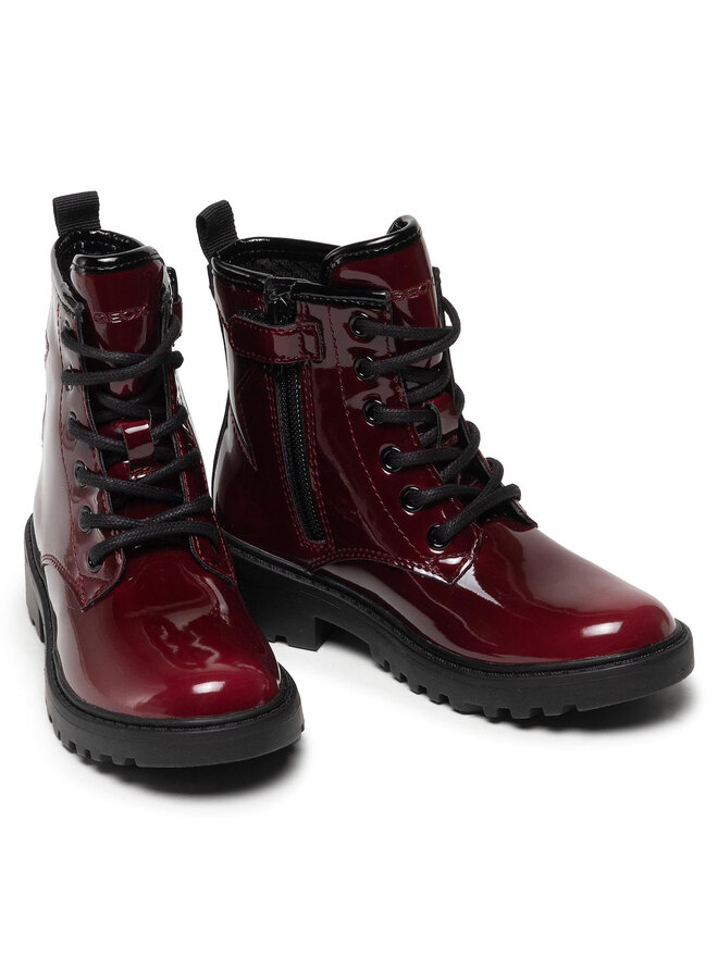 Geox Schnürstiefeletten Geox J Casey G. G J9420G 0003X C7005 M Dunkelrot