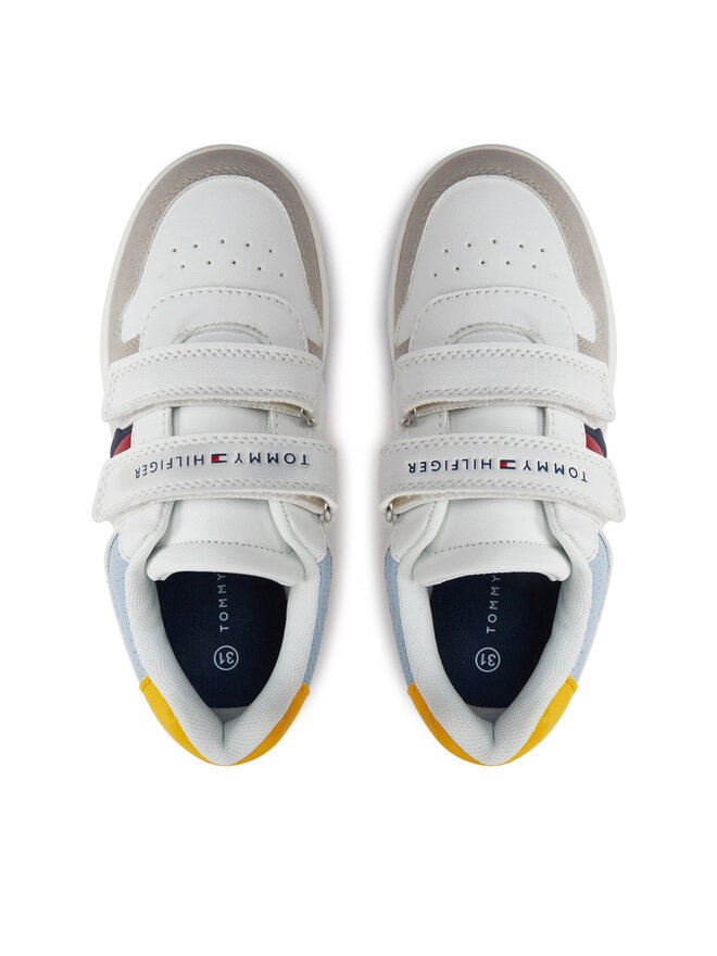 Tommy Hilfiger Sneakersy Tommy Hilfiger Flag Low Cut Velcro Sneaker T1X9-33844-1269 S Bílá