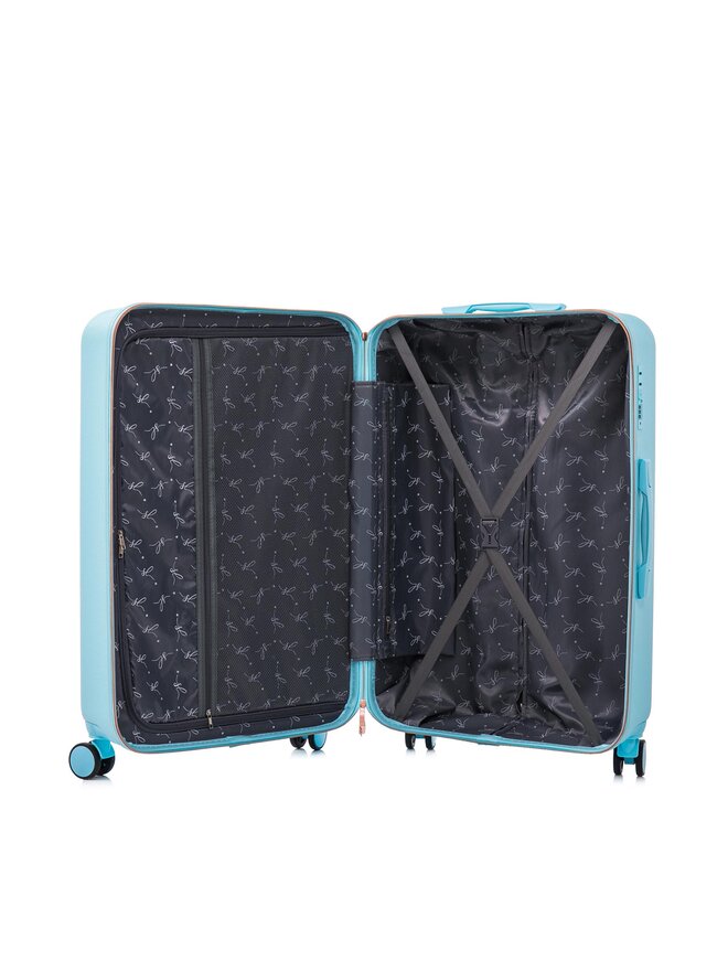 Semi Line Μεσαία Βαλίτσα Semi Line T5723-3 Γαλάζιο