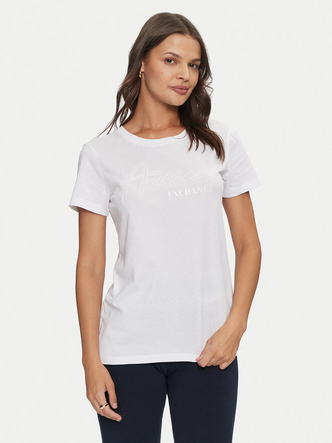Armani Exchange Armani Exchange T-Shirt 6DYT15 YJ3RZ 1000 Weiß Regular Fit