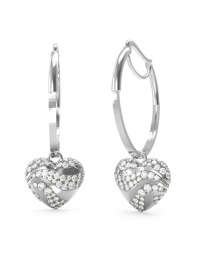 Guess Σκουλαρίκια Guess JUBE04 505JW Ασημί