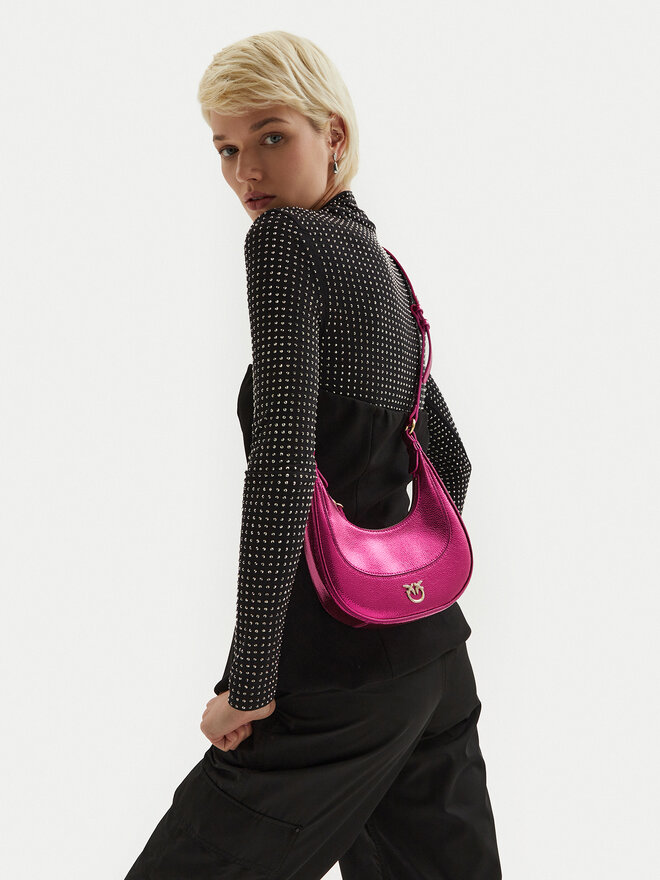 PINKO Сумка PINKO Brioche Hobo Mini AI 24-25 PLTT 101433 A204 Рожевий
