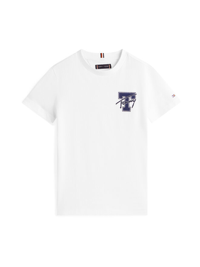 Tommy Hilfiger Tommy Hilfiger Camiseta Varsity Graphic KB0KB09868 Blanco Regular Fit