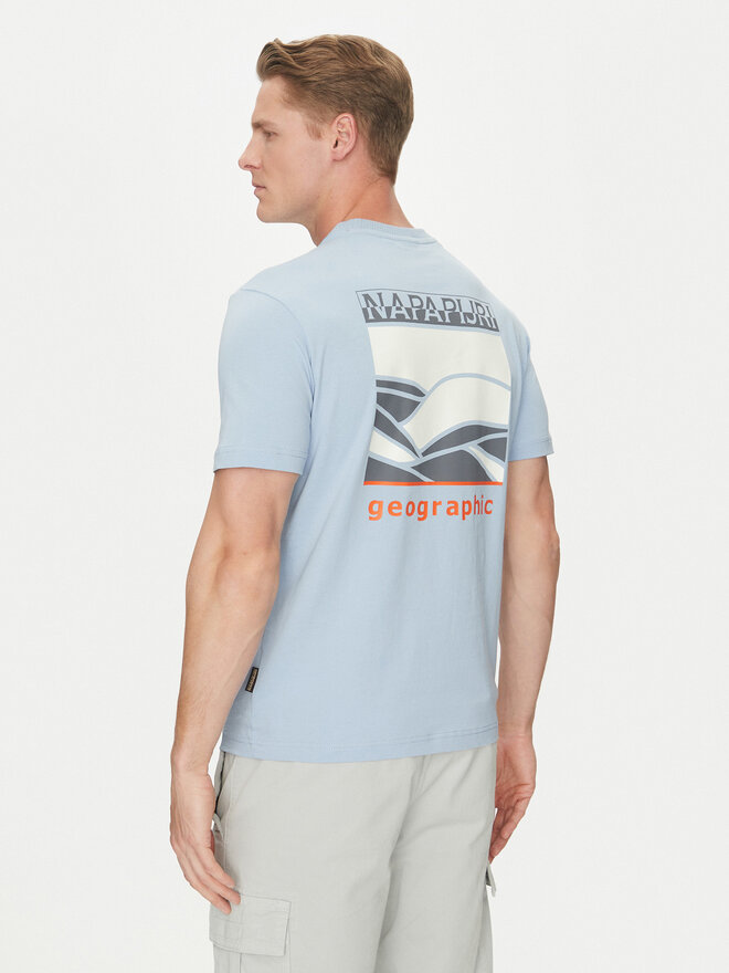 Napapijri Napapijri Camiseta S-Sovana NP0A4IE4 Celeste Regular Fit