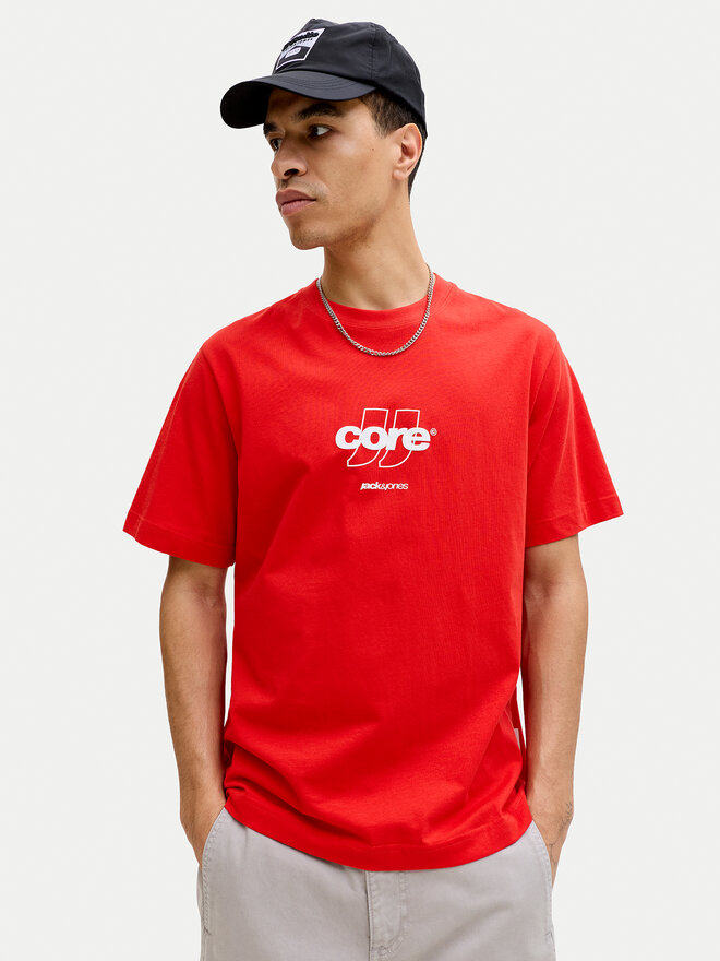 Jack & Jones Jack & Jones Футболка Club 12289868 Червоний Relaxed Fit