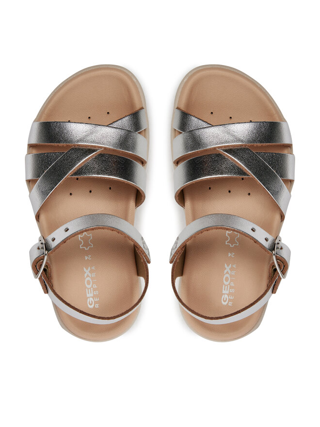 Geox Sandále Geox J Sandal Soleima Gir J45GSA 000CF C1007 M Strieborná