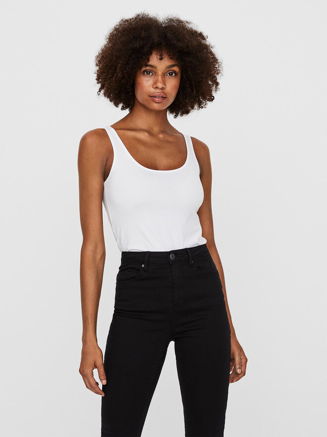 Vero Moda Vero Moda Топ Maxi 10185110 Білий Regular Fit