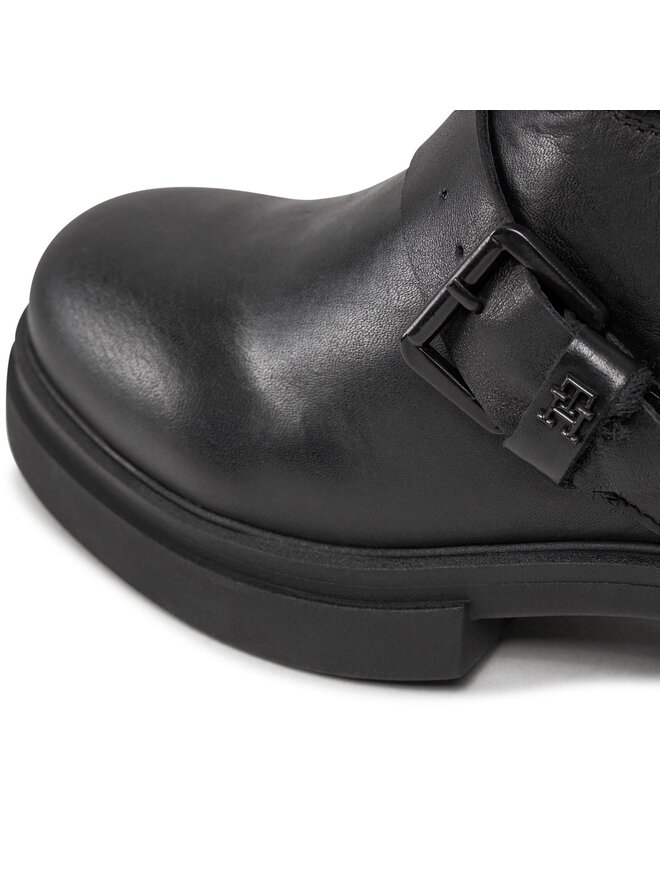Tommy Hilfiger Stivali sopra il ginocchio Tommy Hilfiger Stretch Monochromatic Longboot FW0FW07611 Nero