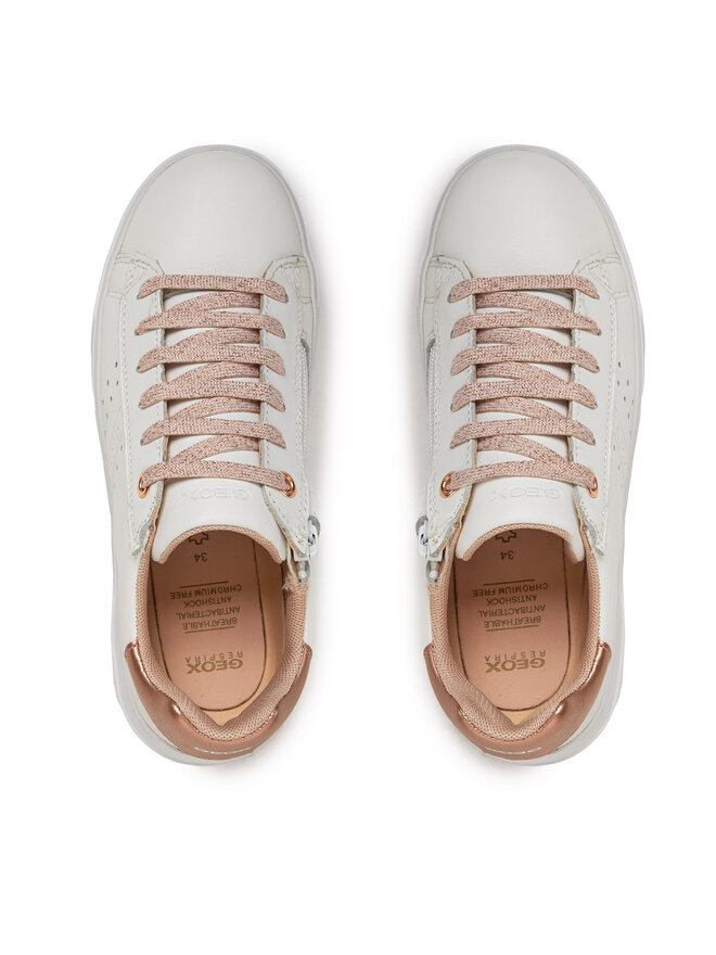 Geox Sneakersy Geox J Nettuno Girl J45GCB 08554 C1Z8W S Biały
