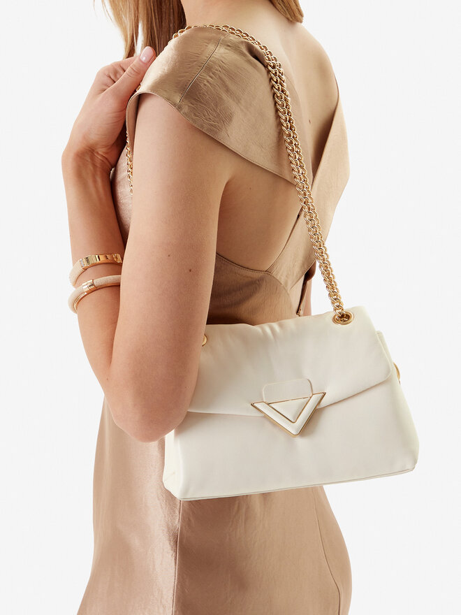 Aldo Handtasche Aldo Softpuff 14009821 Écru