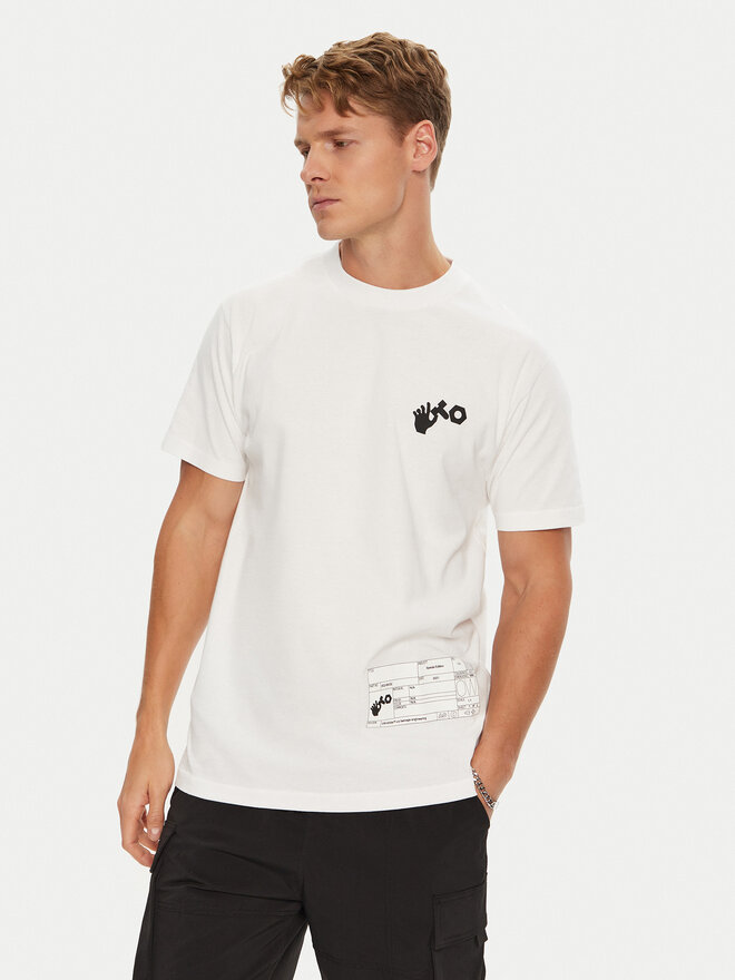 Off-White Off-White Camiseta OMAA027T22JER0010110 Blanco Regular Fit
