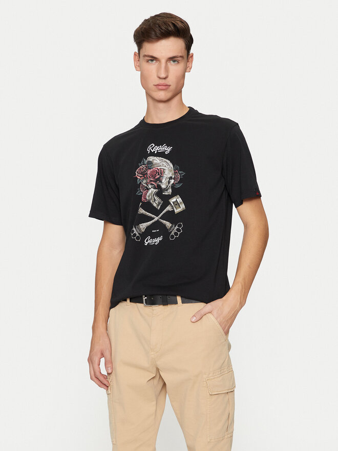 REPLAY REPLAY T-Shirt M6954 .000.23740P Μαύρο Regular Fit