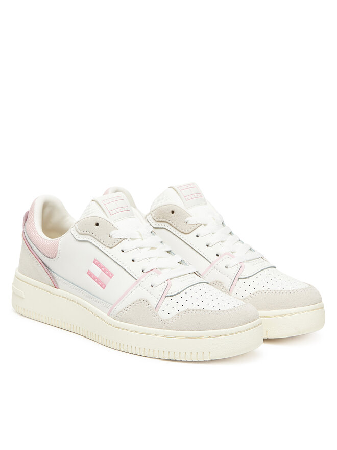 Tommy Jeans Снікерcи Tommy Jeans Tjw Retro Basket Sneaker EN0EN02818 Écru