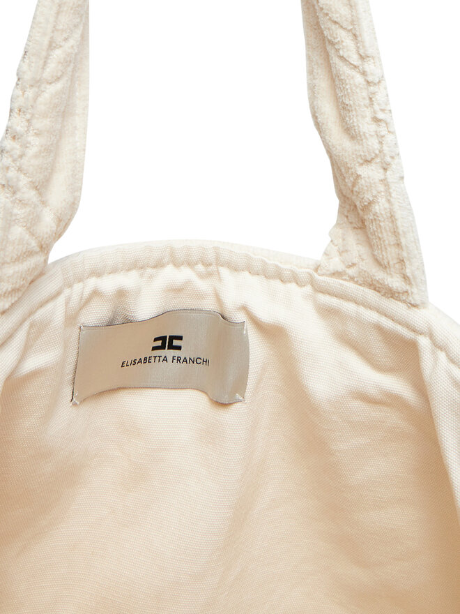 Elisabetta Franchi Geantă Elisabetta Franchi BS42F51E2 193 Écru
