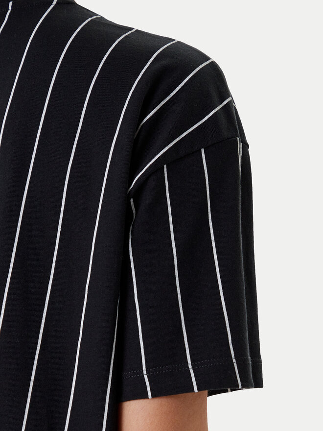 Karl Kani Karl Kani Camiseta Small Signature Essential Pinstripe 6137880 Negro Relaxed Fit