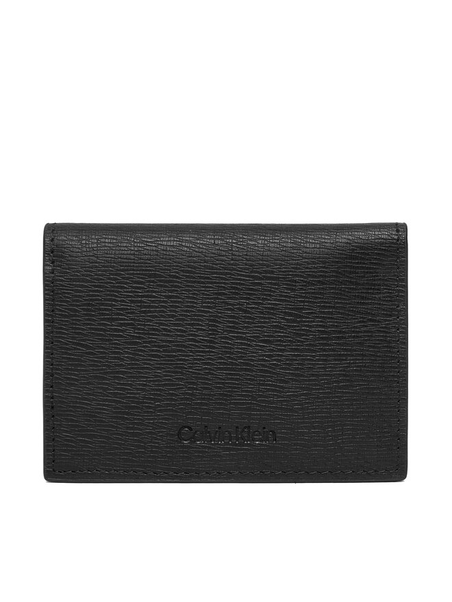Calvin Klein Denarnica Calvin Klein Saffiano Billfold W Card + Coin LV04D1074G Črna