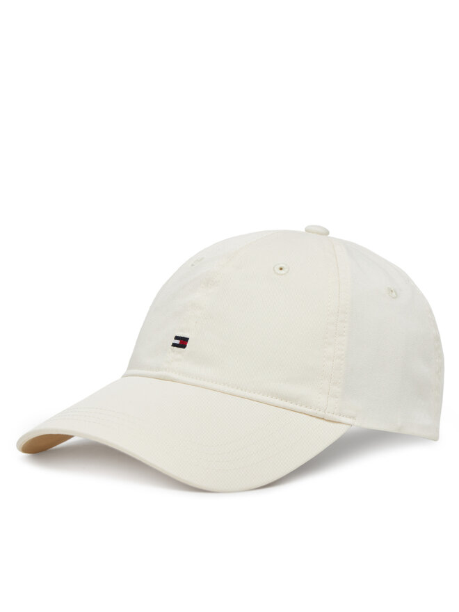 Tommy Hilfiger Καπέλο Jockey Tommy Hilfiger Essential Flag Soft Cap AW0AW17632 Εκρού